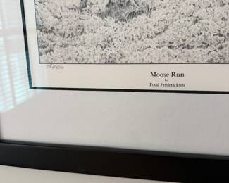 F5 - $15. "Moose Run" by Todd Fredericksen signed & numbered #282/500. 