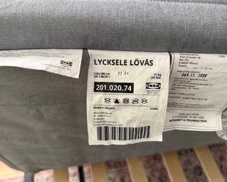 F15 - $275. Full Size Sleeper Sofa - IKEA - LYCKSELE LÖVÅS. Sofa bed with washable cover. Excellent Condition. As a loveseat it measures 54" wide x 39" deep x 33" tall.  Pulls out to a full size bed. 
