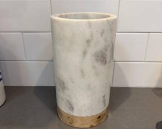 F67 - $30. Crate & Barrel Wood & Marble Wine Cooler. Like new - excellent condition. 