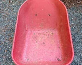 F48 - $60. Truper Ergo Wheelbarrow. Metal tub with double handles. 