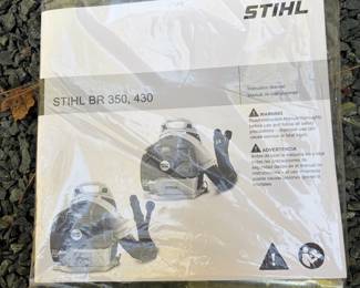 F42 - $225. Stihl BR 350 Backpack Leaf Blower. Pulls and sounds like it will start. 