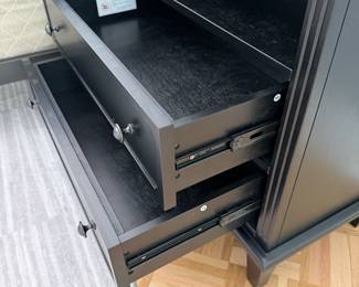 F35 - $150. PAIR of nightstands with charging station built in. All drawers slide as they should. Measures 28" x  15" x 27.5". Excellent Condition.  