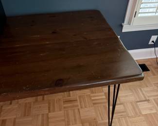 F98 - $60. Dining Table or Desk! Legs have been changed but we have the original base if you'd also like that!