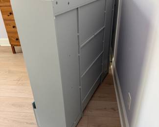 F22 - $100. Organizer with removable rolling drawers. Excellent Condition. Measures 48" x 12" x 46.5" tall. Sturdy. Has been used in a kids room for toys/storage. 