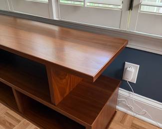 F21 - $125. World Market Book Shelf. Measures 5' long x 14" x 21" tall. Very good condition - a couple very minor scratches. Solid & Heavy!