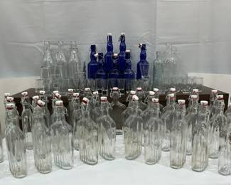 Clear Glass Swing Top Bottles