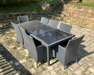 Wicker Outdoor Table Set