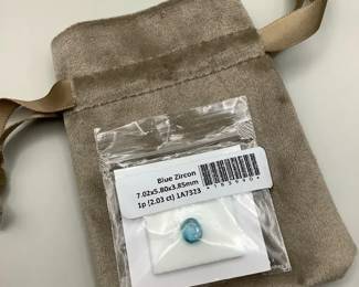 Loose 2ct Blue Zircon