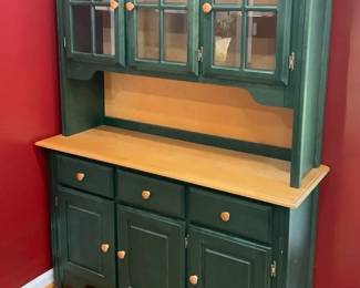 Green Wooden Bakers Hutch