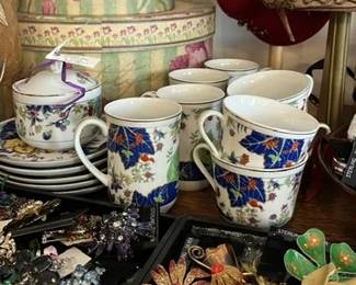 Tea Service, Vintage Hats and Brooches