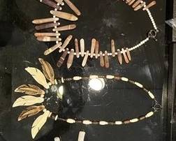 Bone and Coral Necklaces