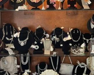 Display of Vintage and Strung Jewelry