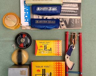 Assorted Vintage Toys, Duncan, Harmonicas