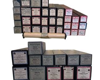 Collection of vintage Ampico and QRS player piano rolls
