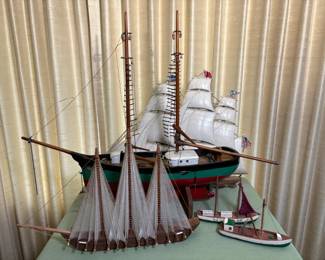 Model and Display Ships, handcrafted wooden model sailing ships