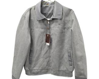 Lot 072 Lot 72 BV Clothing Grey Mens Faux Suede Leather Jacket XXL