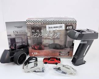 Lot 120 S Lot 120 Turbo Racing C75 176 Micro RC Drift Sports Car RTR Black TC04 Chassis Open Box