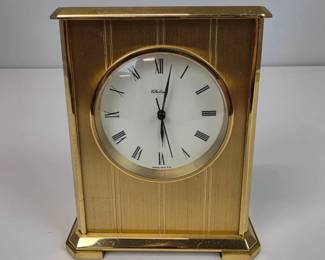 Lot 061 Lot 61 Chelsea Brass Mantel Clock with Roman Numeral Dial
