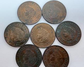 Lot 102 Lot 102 Antique 1891 French Coin Lot