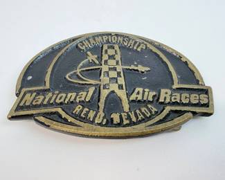 Lot 094 Lot 94 Vintage National Air Races Reno Nevada Championship Belt Buckle Metal