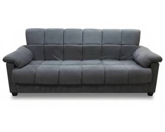 Lot 024 Lot 24 Modern Living Room Adjustable Sofa Gray Microfiber Couch Plush Storage Couch 1Pc