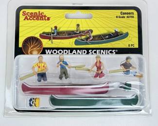 Lot 123 S Lot 123 Woodland Scenics A2755 O Scale Scenic Accents Canoers