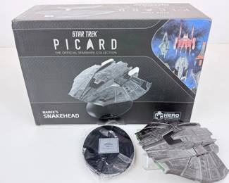 S Lot #128 - Star Trek Picard Narek's Snakehead Ship Replica #768-A/A (Eaglemoss, 2021) 6”x 4.5”