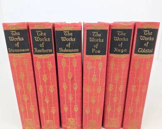 Lot #198 - Classic Literature Books by Walter J. Black Co. 1927-1937 - Stevenson, Hawthorne, Shakespeare, Poe, Hugo, Tolstoi