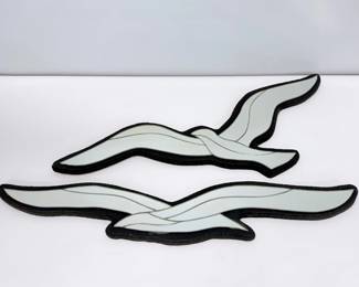Lot 031 Lot 31 Pair of Vintage Seagull Bird Wall Mirrors