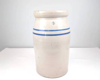 Lot 075 S Lot 75 Antique Marshall Pottery 6 Gallon Stoneware Butter Churn