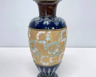 Lot 040 Lot 40 Antique Royal Doulton Slaters Stoneware Footed Vase