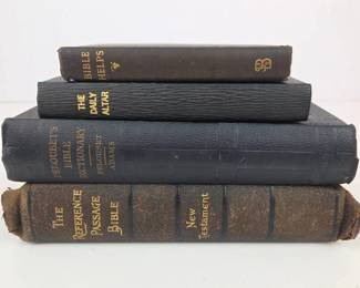 Lot 176 Lot 176 Antique Religious Books Including Bibles and Bible Dictionaries
