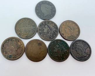 Lot #96 - Antique One Cent Coins United States 1818-1856
