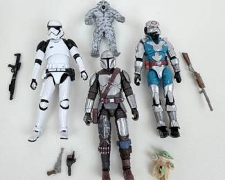 Lot 134 S Lot 134 Star Wars Action Figures Set Including The Mandalorian Stormtrooper Clone Troo
