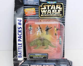 Lot #147 - Star Wars Micro Machines Action Fleet Battle Packs #4 - Imperial Hunters 1996