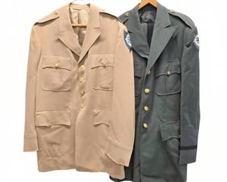 Lot 050 Lot 50 Vintage Military Uniforms with Epaulets and Insignia Patches