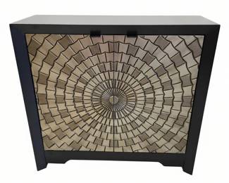 Lot 001 Lot 1 Cambridge Home Silver Sunset Accent Chest Celestial Sunburst Mosaic Cabinet