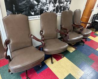 Lawyers or Bank Chairs, gorgeous leather nearly new.
