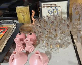 Pink candlesticks and barwear