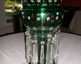 Victorian Mantle Luster with Crystals