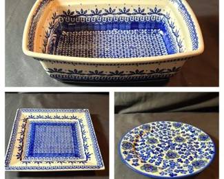 Boleslawiec Stoneware Serving Pieces LR1SF 3 images