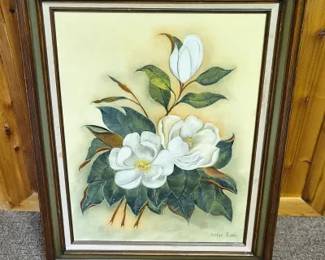 Canvas Painting of Magnolias by Addys Tubbs BBR1ES