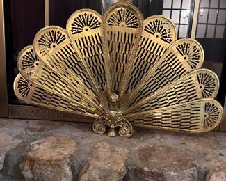 Ornate Brass Fireplace Fan PBM