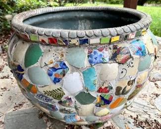 Large Colorful Mosaic Tile Planter FPSA