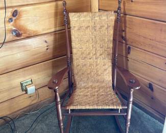 Traditional Woven Cane Wooden Rocking Chair LR2SF