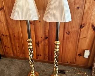 Two Brass Floor Lamps LR1SA