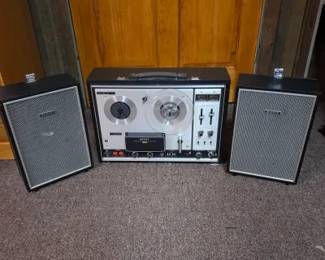 Vintage Sony Stereo Tapecorder with Speakers SKD