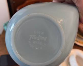 Set of three fire king bowls