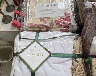 Assorted Luxury Bed Linens and Apparel Collection with Waterford and Royal Sateen