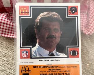 McDonalds Chicago Bears Collector Card Set
